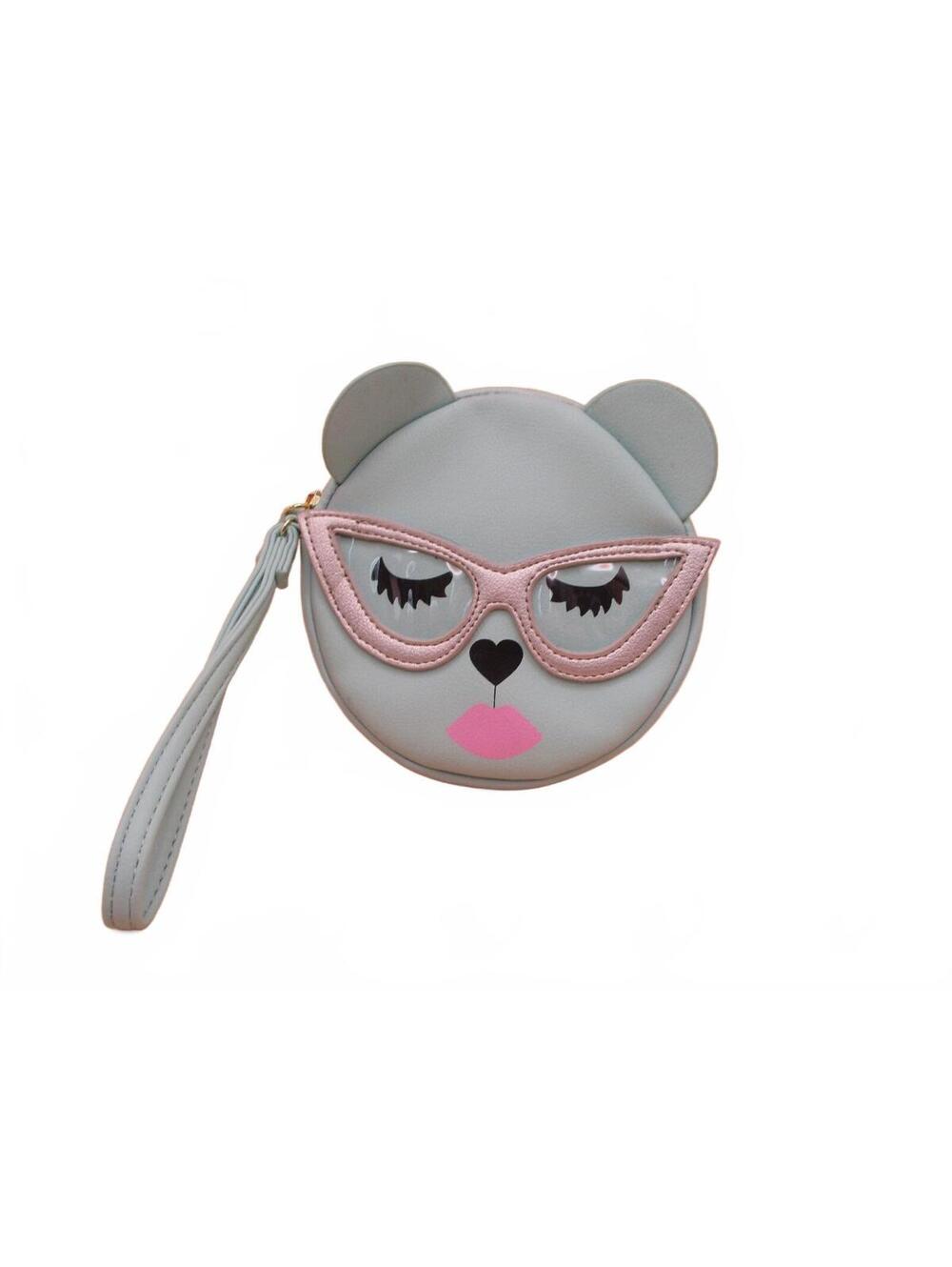 Luv Betsey Johnson Cute Bear Face Wristlet Coin Purse Wallet